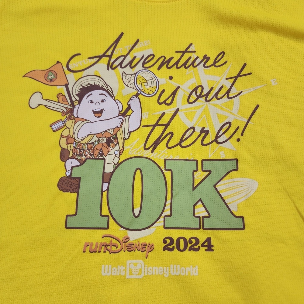 runDisney 2024 Adventure Is Out There 10K ADULT L Shirt Short Sleeve